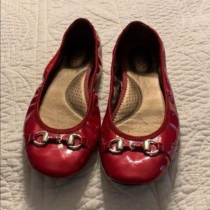 Me Too 9 Ballet Flat Red Patent Leather EUC
